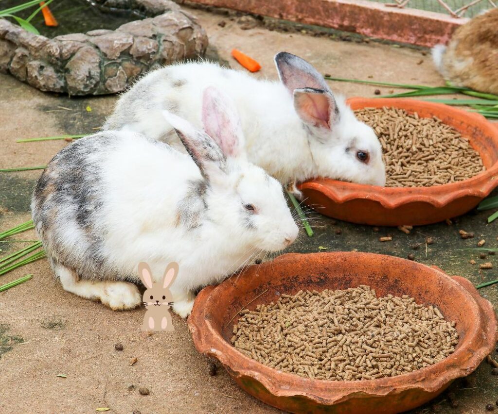 konijnen koppelen en eten