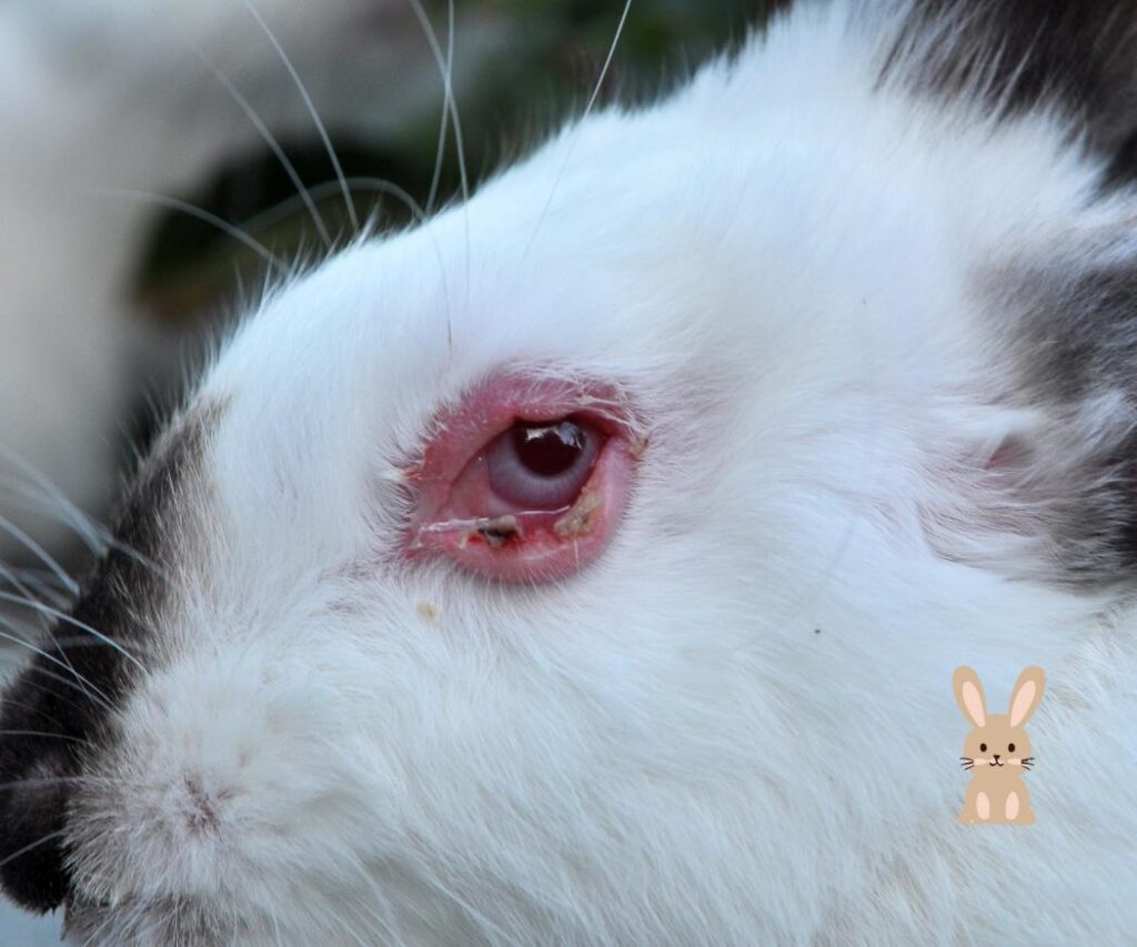 konijnen ziektes: Myxomatose rond ogen